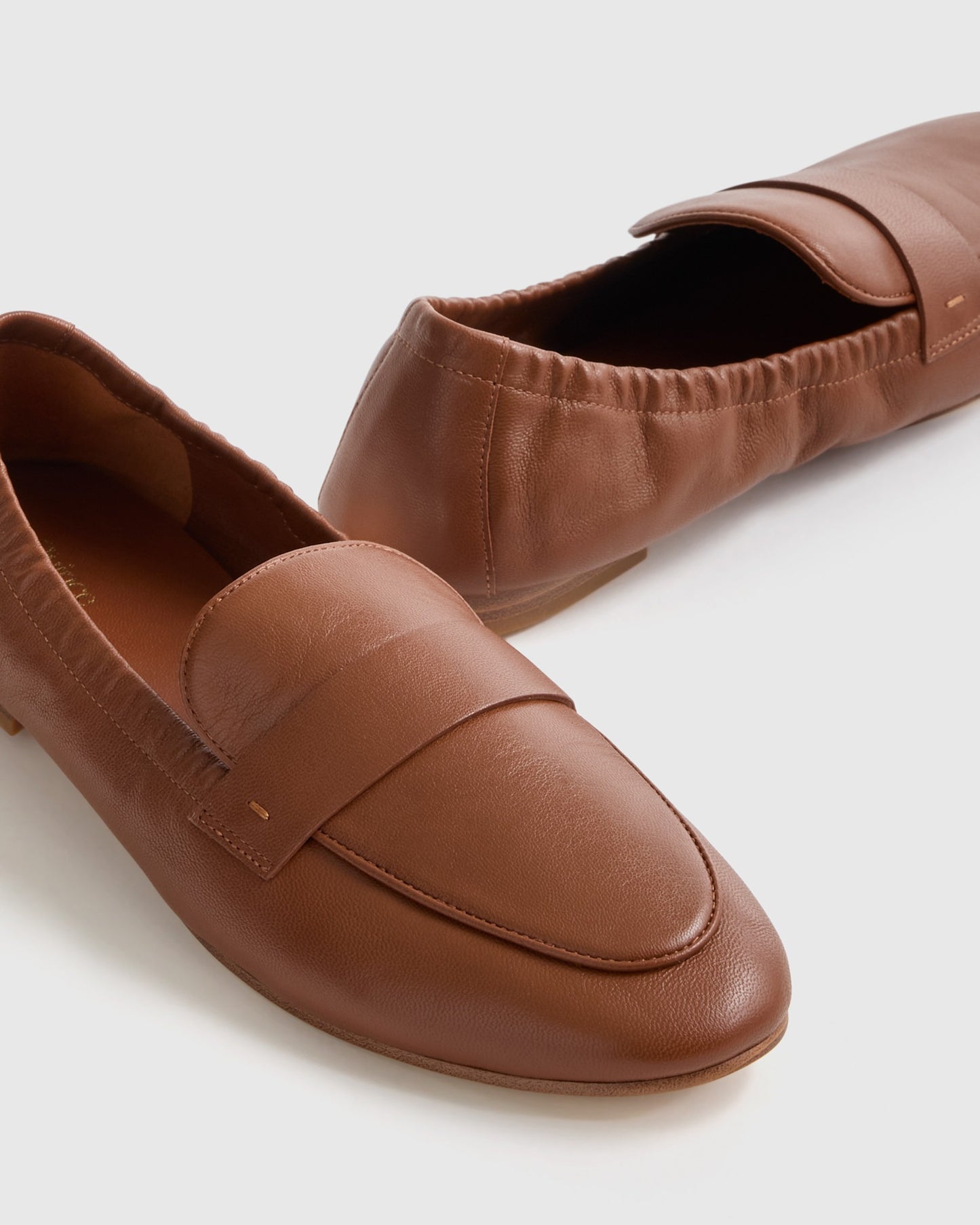 Italian Leather Cognac Soft Loafer